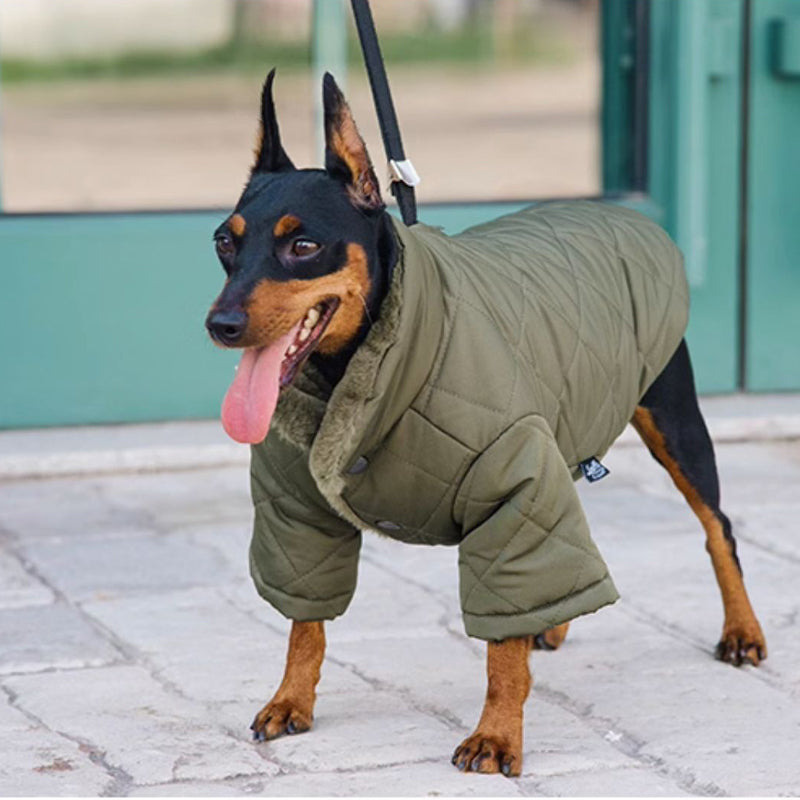 Padded Jacket Faux Fur Collar Lining Dog Clothes PIKAPIKA