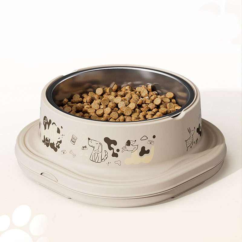 Dog Bowl Large-Capacity Stainless Steel Double Layer Feeder - PIKAPIKA