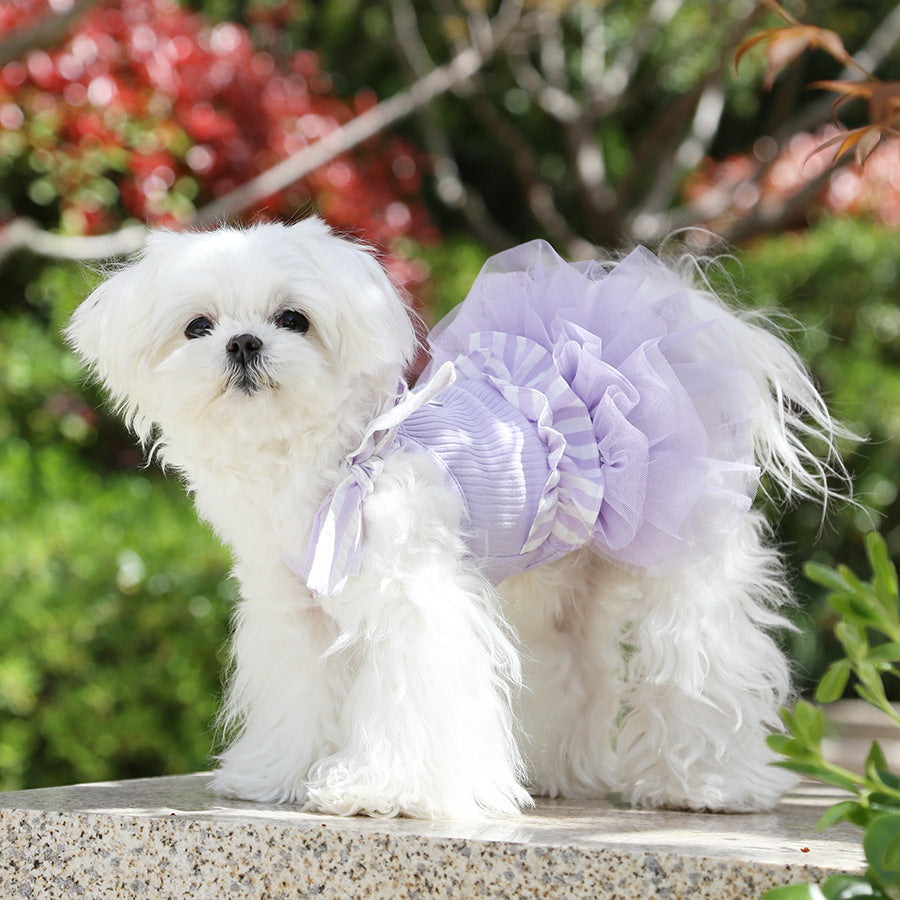 dog purple dress 3D Flower Dress for Dog, Purple Fancy Dog Dress, Cat Dog Wedding Dress, Dog  Birthday Quinceanera Outfit, Princess Costume Pet Clothes Custom