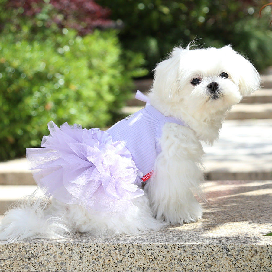 Purple Dog Dress Spring Summer Pet Clothing Purple Dog Dress Spring Summer Pet Clothing