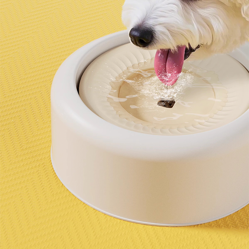 Cat Water Fountain Floating No-Spill Dog Stainless Steel Bowl Set - PIKAPIKA