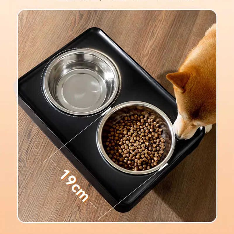 Elevated Dog Bowl with Stand Stainless Steel Feeder - PIKAPIKA