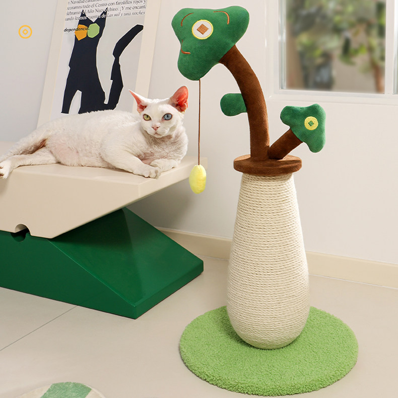 Vertical Tree Cat Scratching Post Durable Low Shed