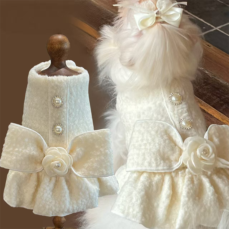 Handmade Wool Blend Couture Dresses Small Medium Dogs Handmade Wool Blend Couture Dresses Small Medium Dogs