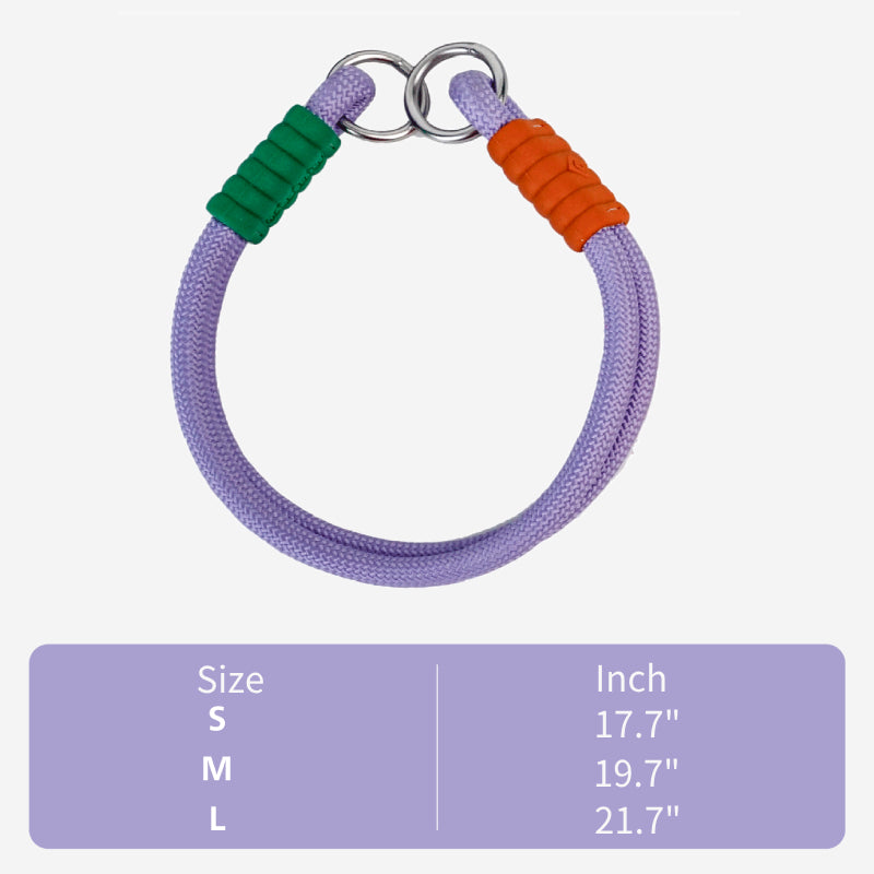 Dog Collar For Small Medium Dog Neck 17.7"- 21.7" Outing Nylon Collar - PIKAPIKA