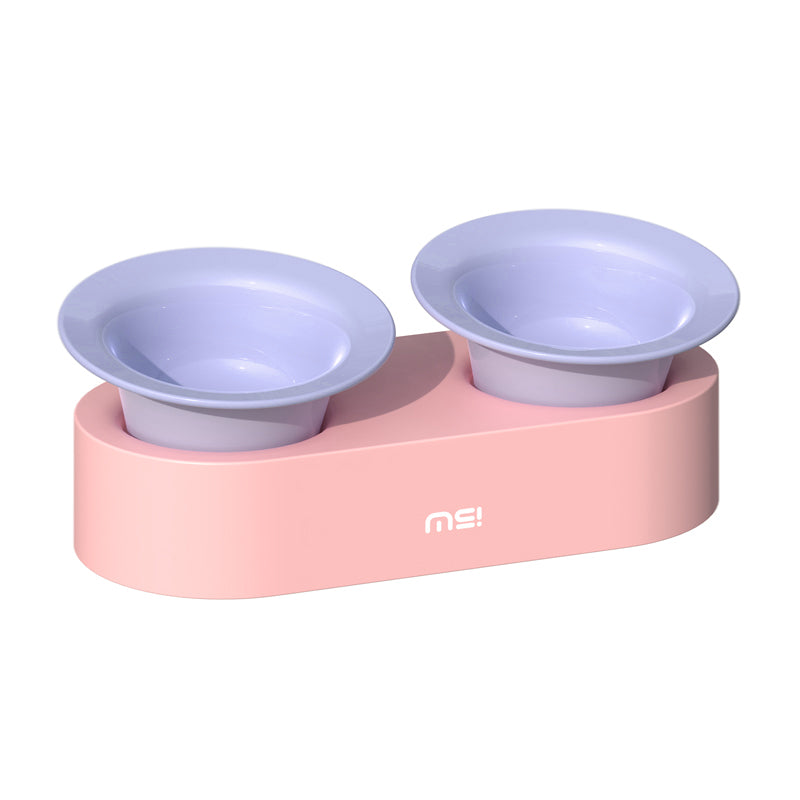 Double Ceramic Pet Food Bowl Dog Cat Water Bowl With Holder - PIKAPIKA