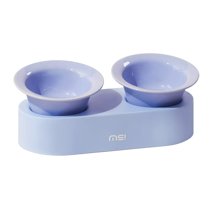 Double Ceramic Pet Food Bowl Dog Cat Water Bowl With Holder - PIKAPIKA