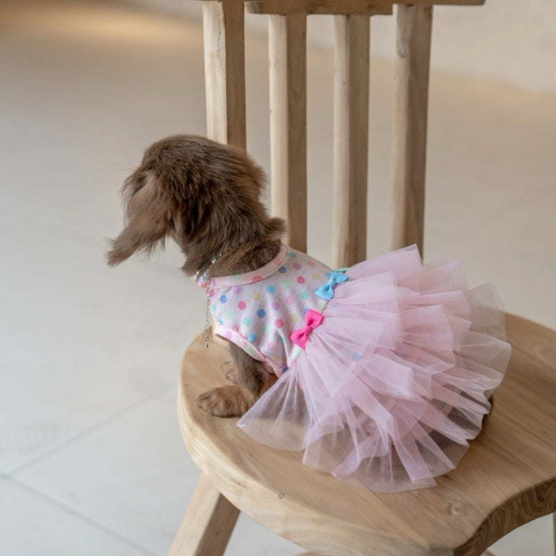 Dachshund Clothes Dog Dress Wrinkle Resistant Tulle Tutu Dress