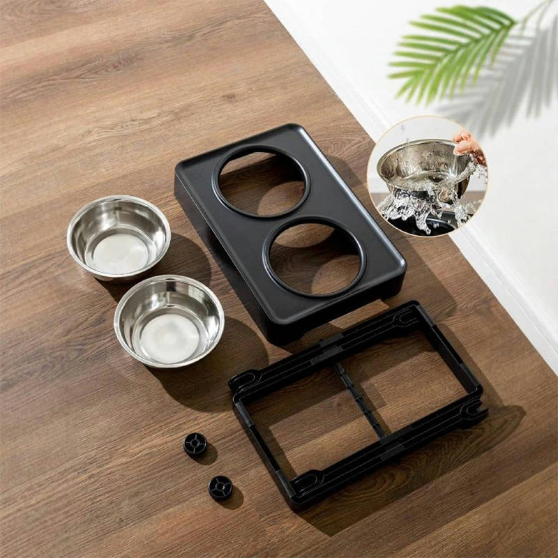 Elevated Dog Bowl with Stand Stainless Steel Feeder - PIKAPIKA