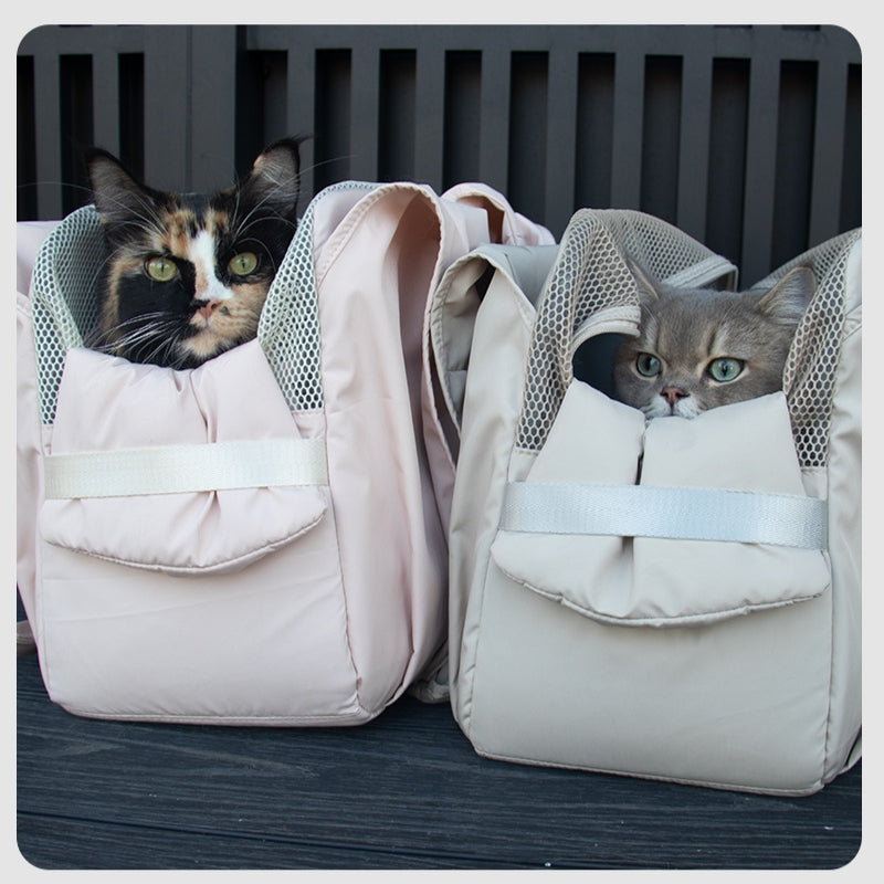 Mesh Breathable Pet Carrier for Dog Cat Under 15.4 lb - PIKAPIKA