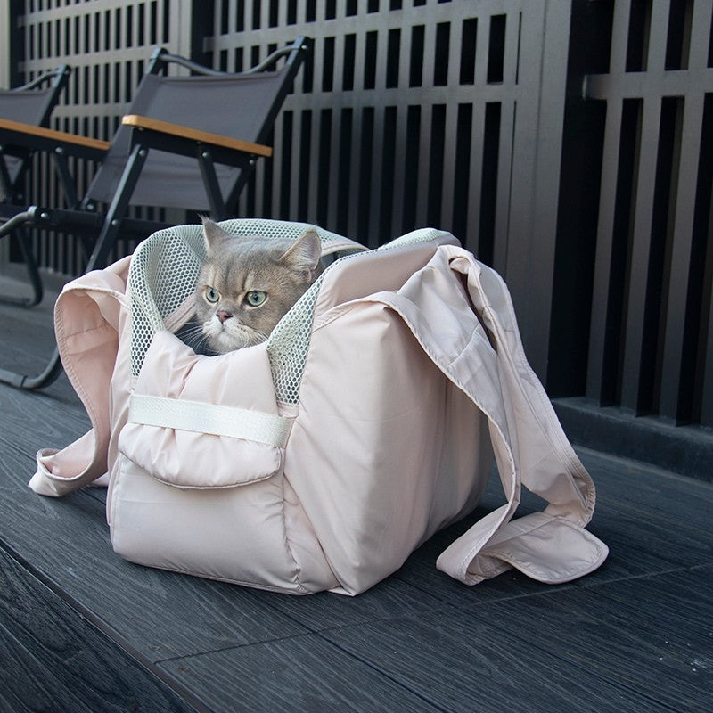 Mesh Breathable Pet Carrier for Dog Cat Under 15.4 lb - PIKAPIKA