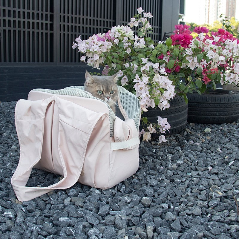 Mesh Breathable Pet Carrier for Dog Cat Under 15.4 lb - PIKAPIKA