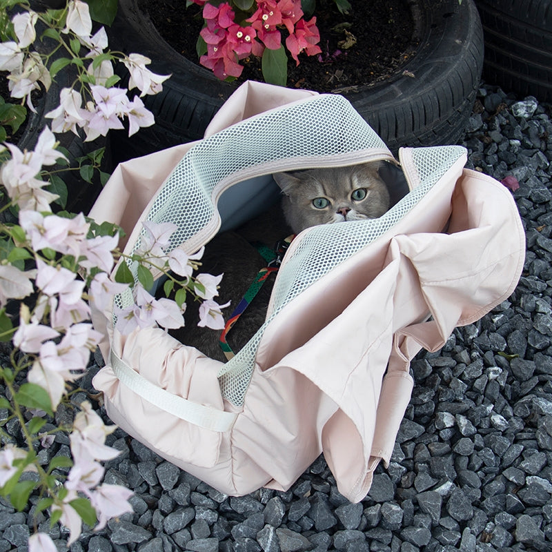 Mesh Breathable Pet Carrier for Dog Cat Under 15.4 lb - PIKAPIKA