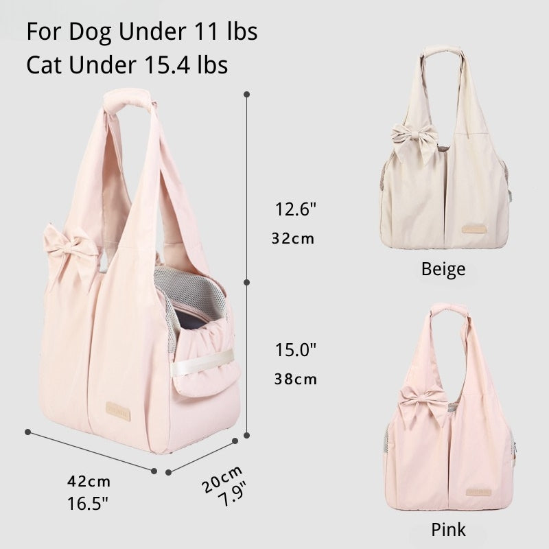 Mesh Breathable Pet Carrier for Dog Cat Under 15.4 lb - PIKAPIKA