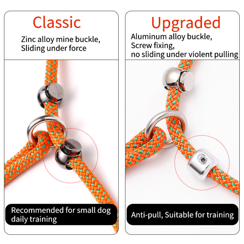 No-Pull Dog Training Leash Collar Set Heavy Duty 3.9-5.9 ft - PIKAPIKA
