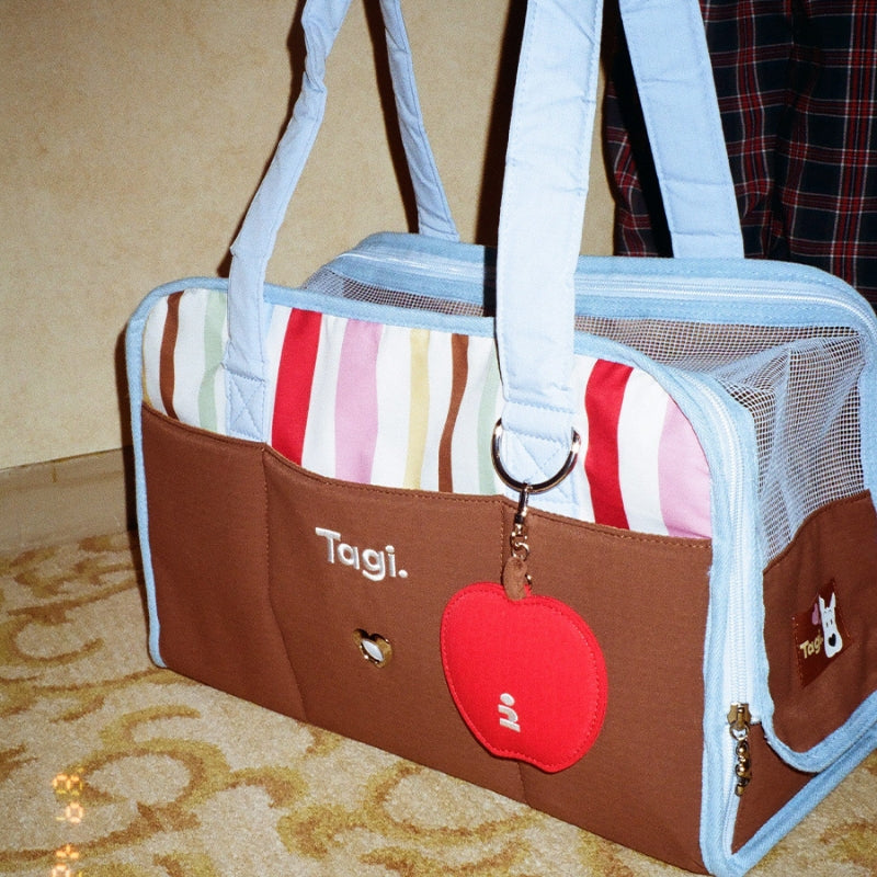 Pet Carrier Breathable Stripes Handbag for Dog Cat Under 8.8 lb - PIKAPIKA