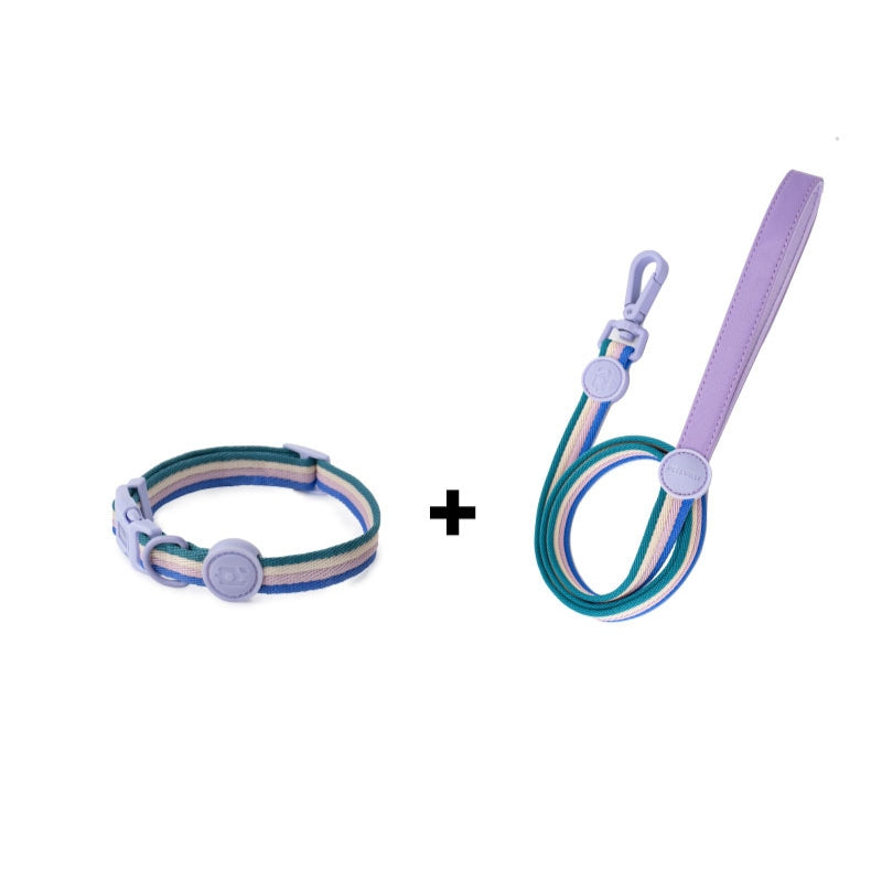 Pet Collar 3.9 ft Leash Set Soft Nylon for Small Medium Dog - PIKAPIKA
