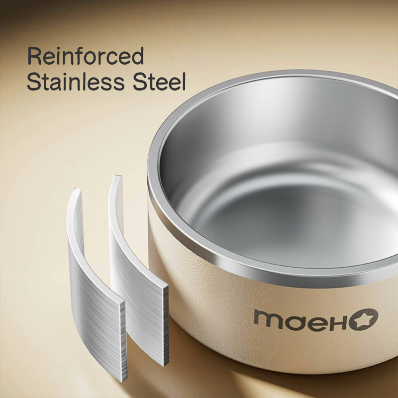 Stainless Steel Dog Bowl Anti-Spill Pet Food Feeder Waterer - PIKAPIKA