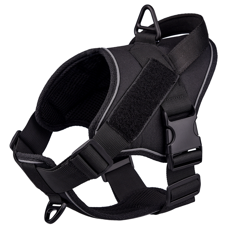 Military Tactical No-Pull Dog Harness Outdoor Vest with Leash - PIKAPIKA