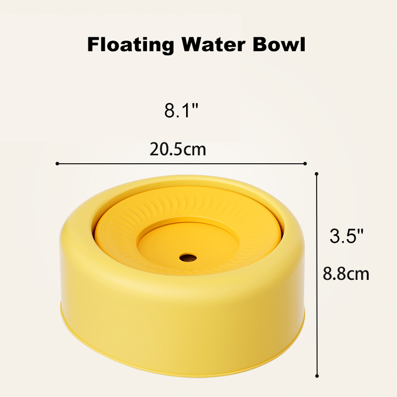 Cat Water Fountain Floating No-Spill Dog Stainless Steel Bowl Set - PIKAPIKA