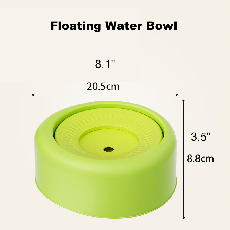 Cat Water Fountain Floating No-Spill Dog Stainless Steel Bowl Set - PIKAPIKA