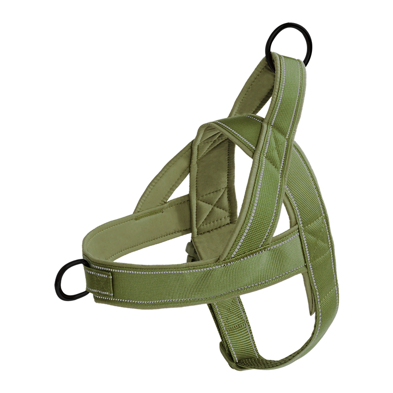 Large Dog Harness Collar Set No-Pull Anti-Escape Handle - PIKAPIKA