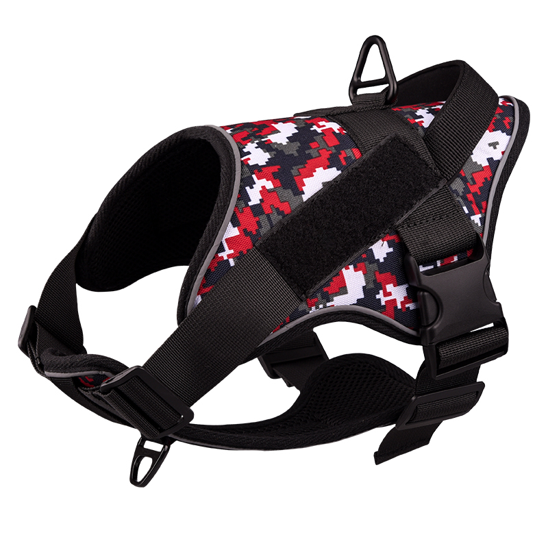 Military Tactical No-Pull Dog Harness Outdoor Vest with Leash - PIKAPIKA
