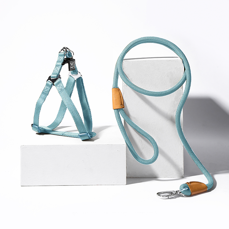 Dog Harness & Leash Set Vest-Style Breathable Mesh Reflective - PIKAPIKA
