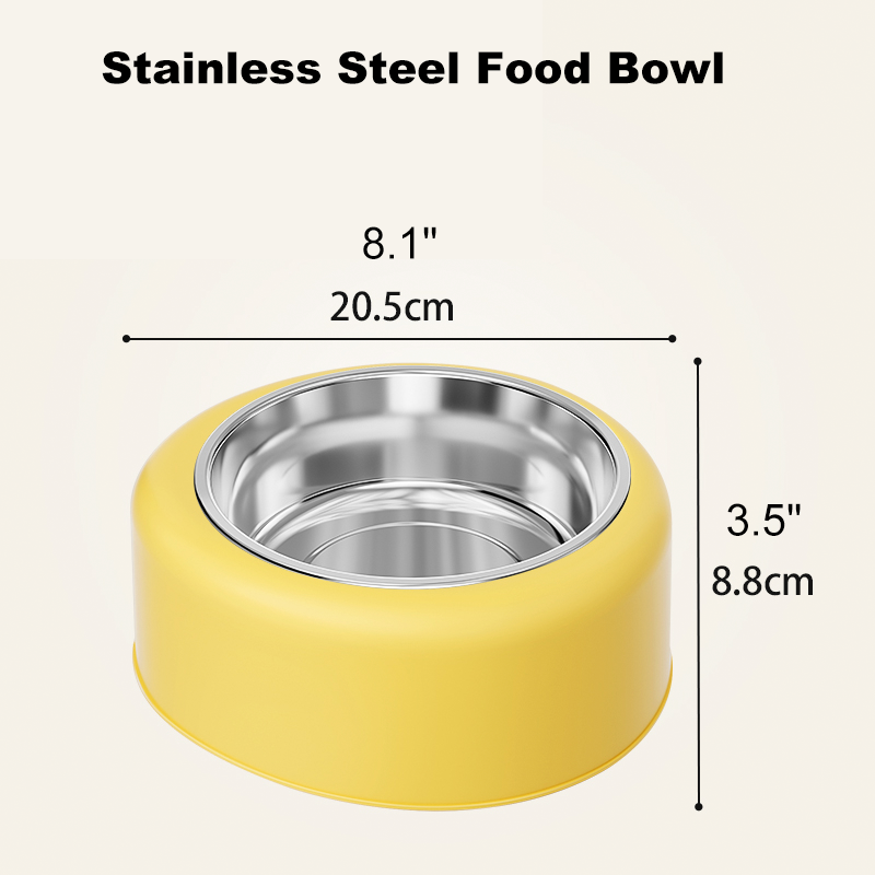 Cat Water Fountain Floating No-Spill Dog Stainless Steel Bowl Set - PIKAPIKA