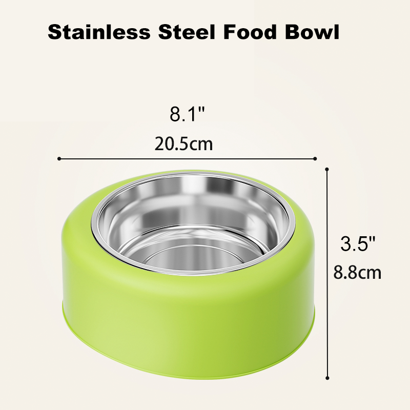 Cat Water Fountain Floating No-Spill Dog Stainless Steel Bowl Set - PIKAPIKA