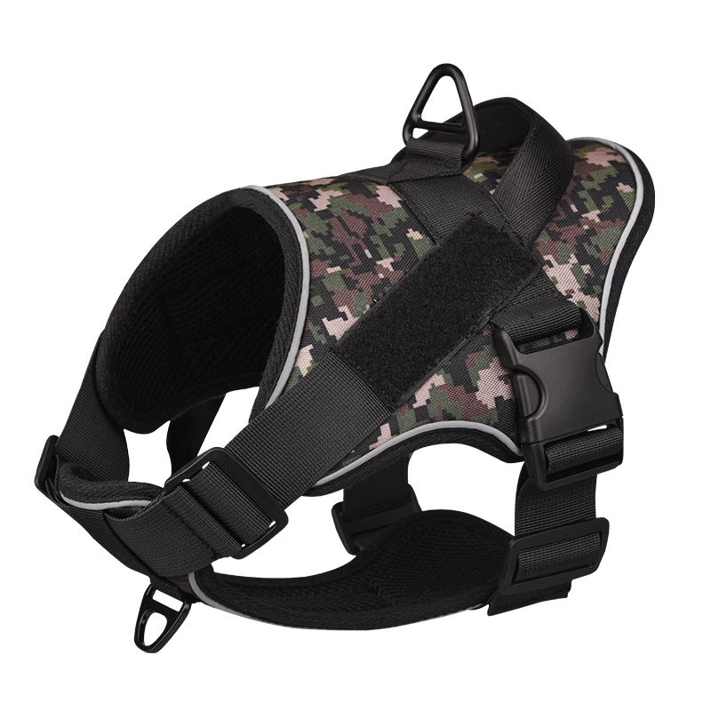 Military Tactical No-Pull Dog Harness Outdoor Vest with Leash - PIKAPIKA