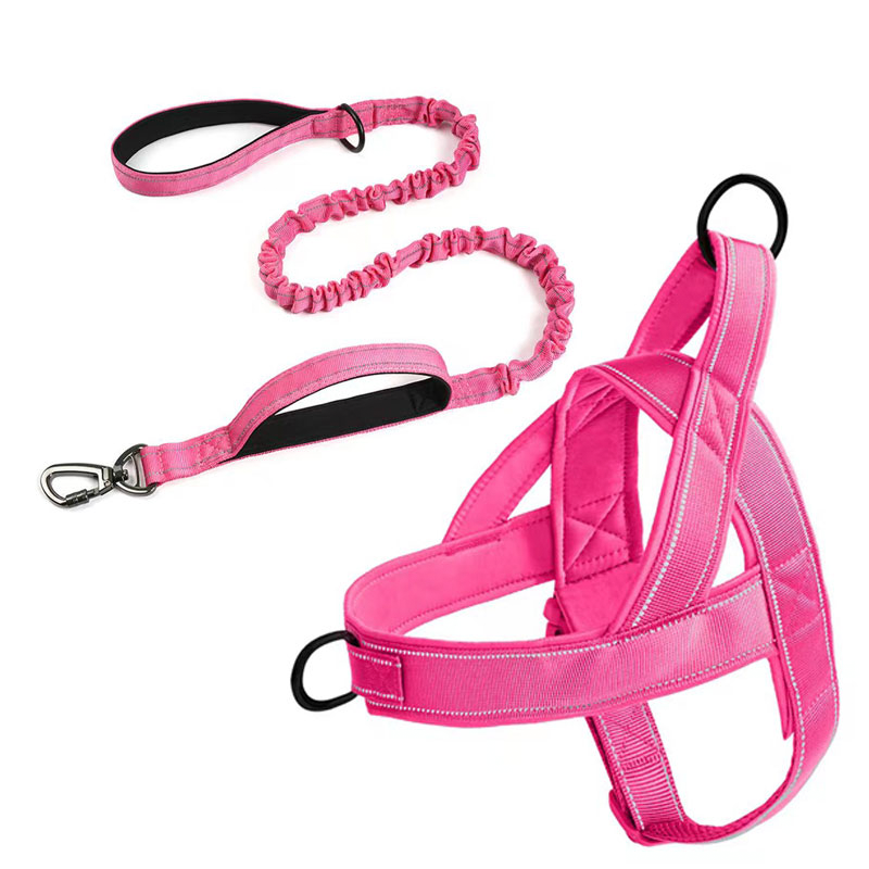 Large Dog Harness Collar Set No-Pull Anti-Escape Handle - PIKAPIKA