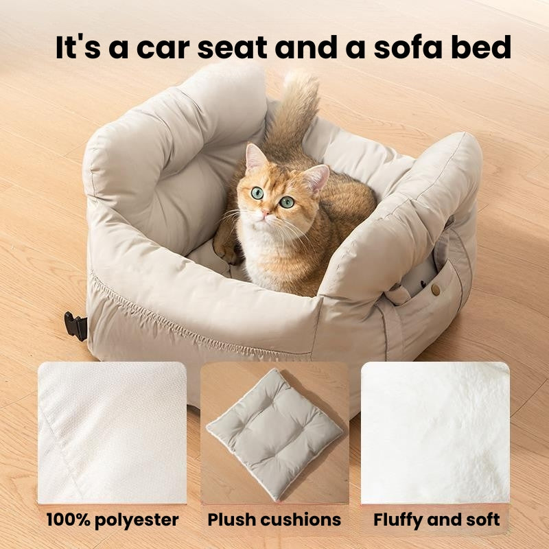 Soft Pet Car Seat Carrier Bag For Dog Cat Under 22 lbs - PIKAPIKA