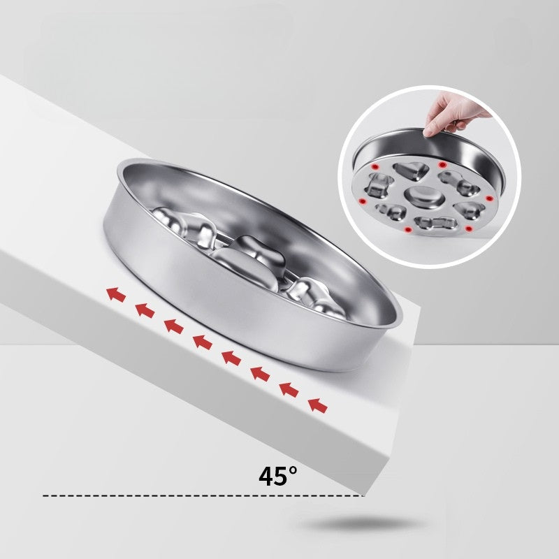 Stainless Steel Slow Feeder Dog Feeding Bowls for Medium Large Pet - PIKAPIKA