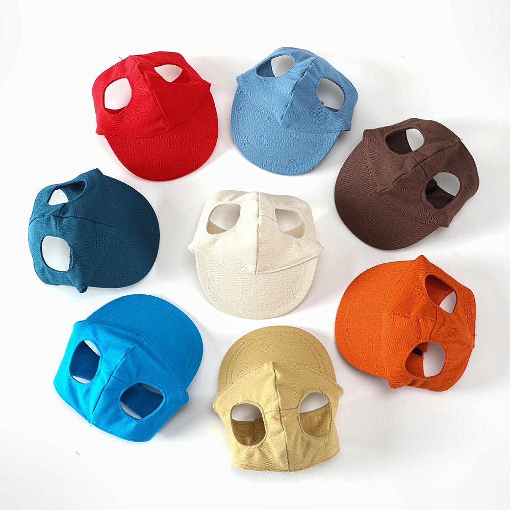 Adjustable Dog Baseball Cap with Ear Holes Outdoor Sunscreen Pet Hat - PIKAPIKA