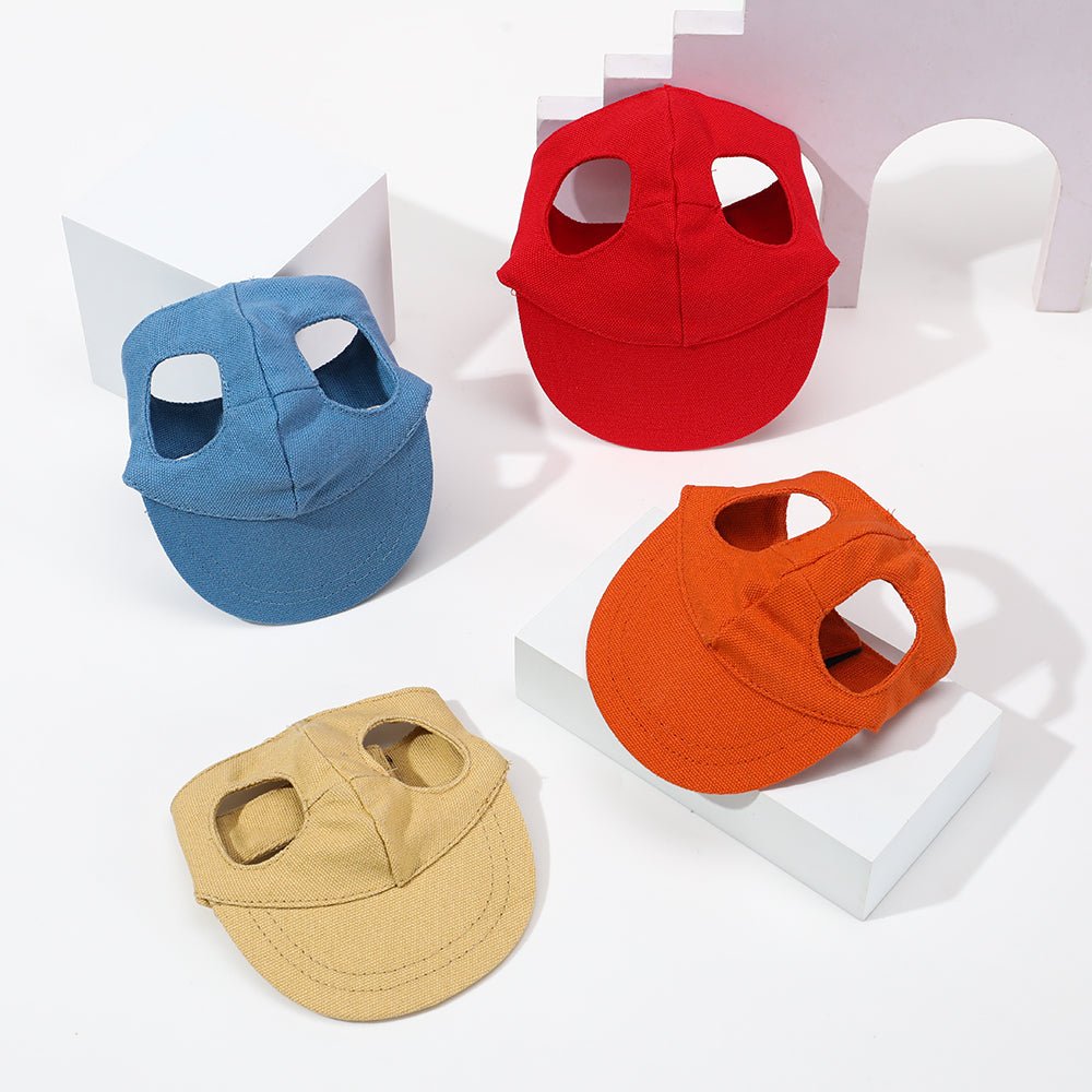 Adjustable Dog Baseball Cap with Ear Holes Outdoor Sunscreen Pet Hat - PIKAPIKA
