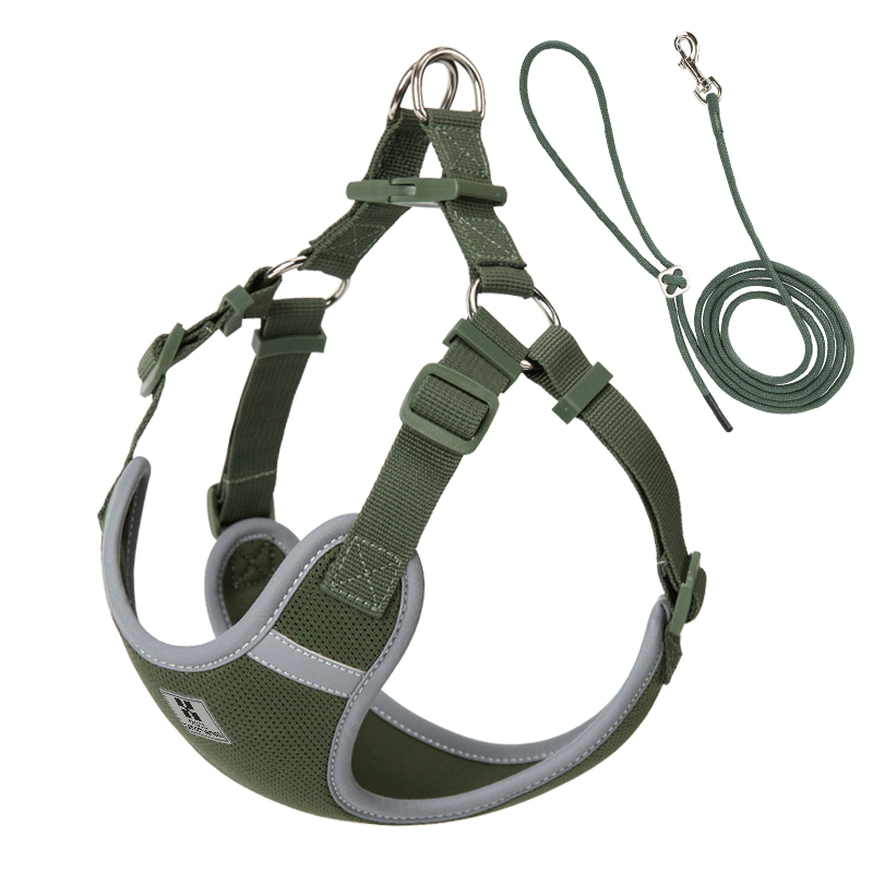 Adjustable Summer Vest Dog Leash Harness for Small Medium Big Dogs - PIKAPIKA