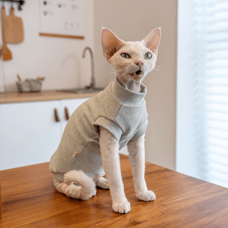 Anti - Allergy Baby Cotton Solid Vest Warm Basic Tank Sphynx Cat Clothes - PIKAPIKA