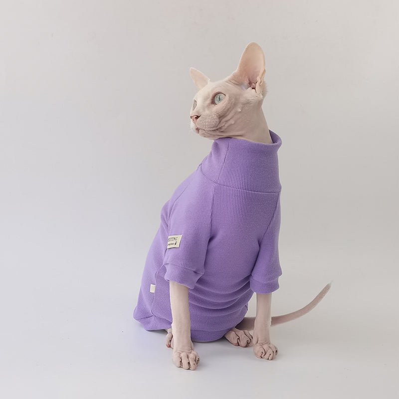 Basic Cotton T-shirt Sphynx Cat Clothes - PIKAPIKA