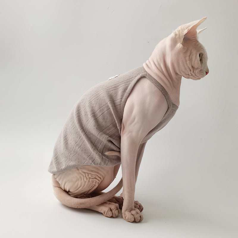 Basic Cotton Tank Sphynx Cat Clothes - PIKAPIKA