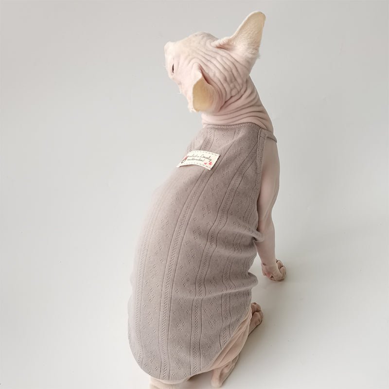 Basic Cotton Tank Sphynx Cat Clothes - PIKAPIKA