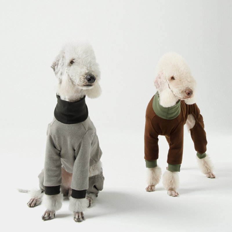 Bedlington Dog Clothes Turtleneck Onesies - PIKAPIKA