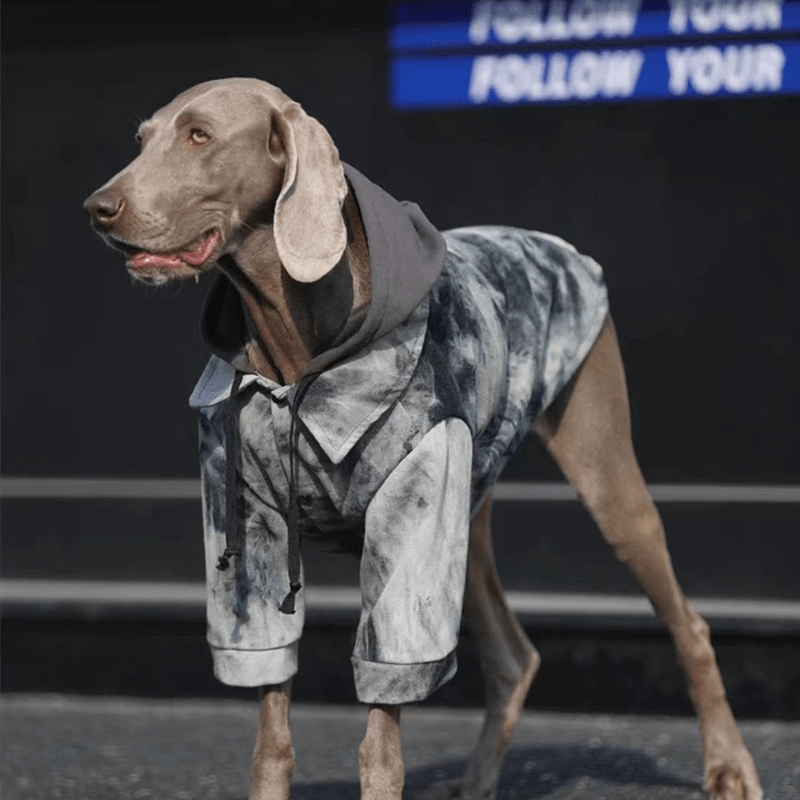 Big Dog Clothes Hoodie Jacket Button Tie Die Casual Wear - PIKAPIKA