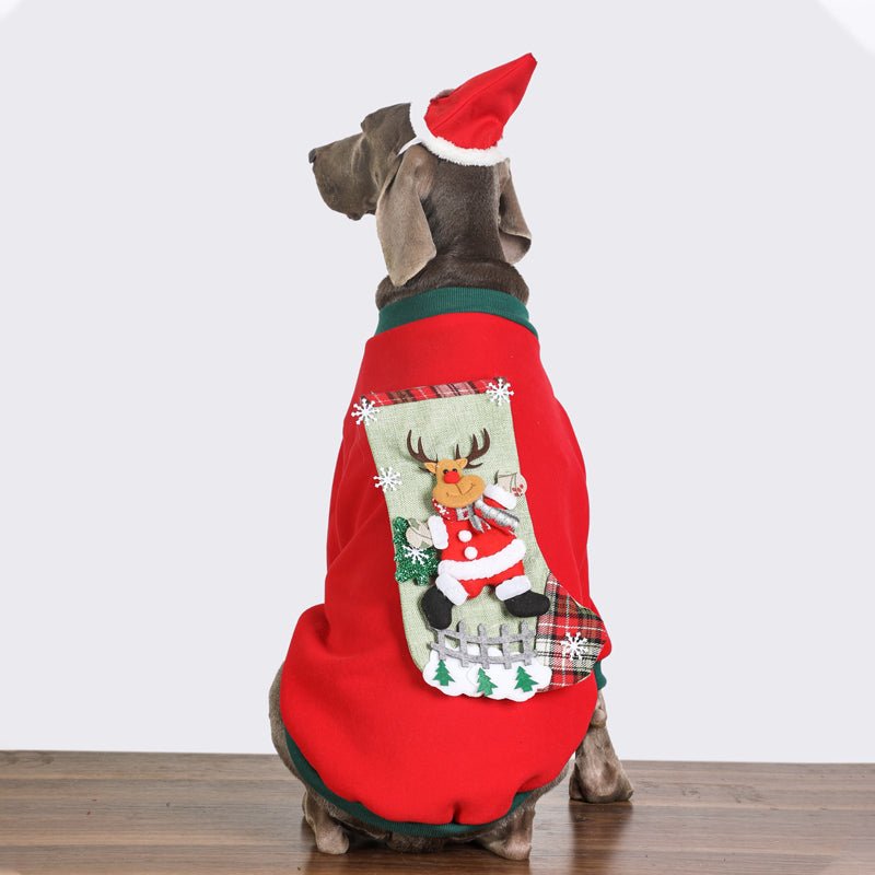 Big Dog Clothing Christmas 3D Socks Decorated Shirt - PIKAPIKA