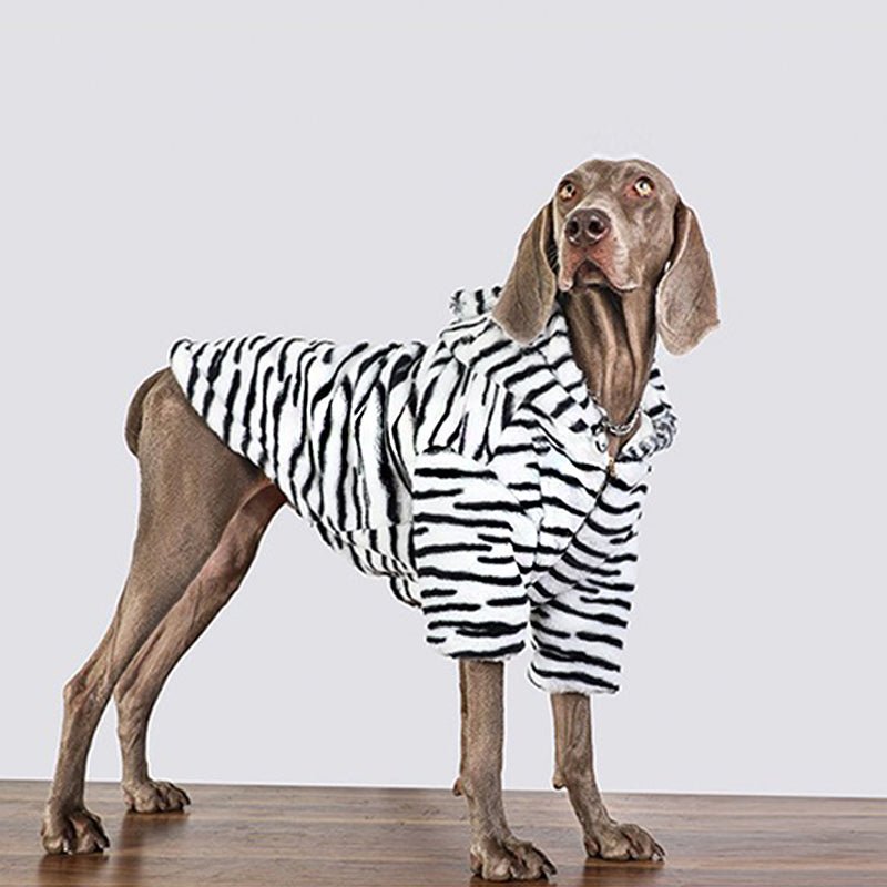 Big Dog Clothing Tiger Print Faux Fur Coat - PIKAPIKA
