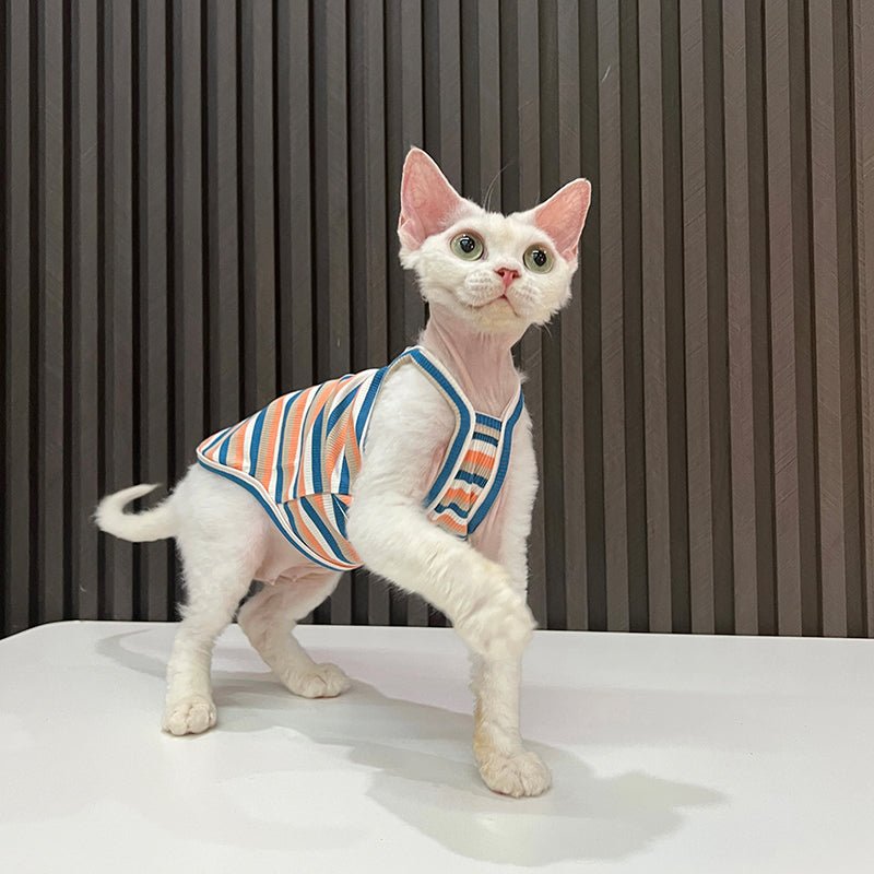 Breathable Cotton Homewear Catsuit for Sphynx Cats - PIKAPIKA