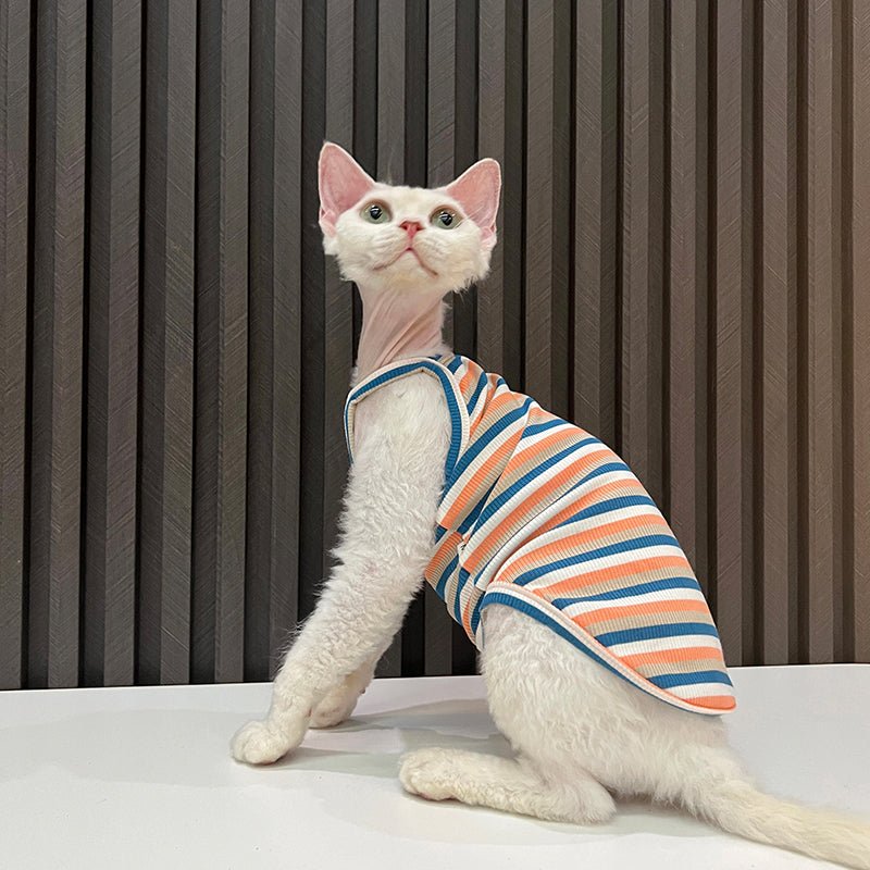 Breathable Cotton Homewear Catsuit for Sphynx Cats - PIKAPIKA