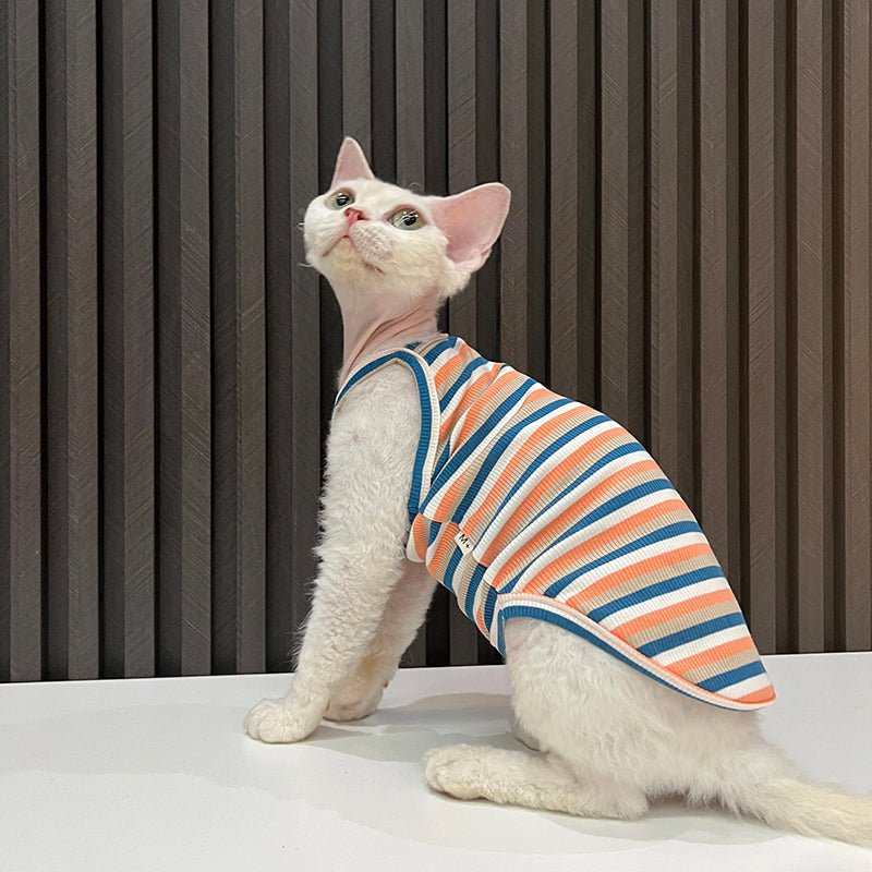 Breathable Cotton Homewear Catsuit for Sphynx Cats - PIKAPIKA