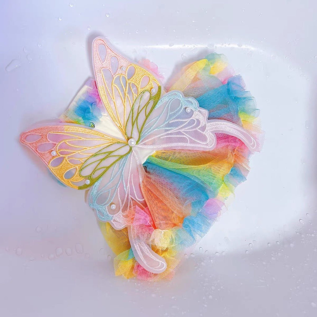 Butterfly Colorful Puppy Princess Dress Dog Clothes - PIKAPIKA