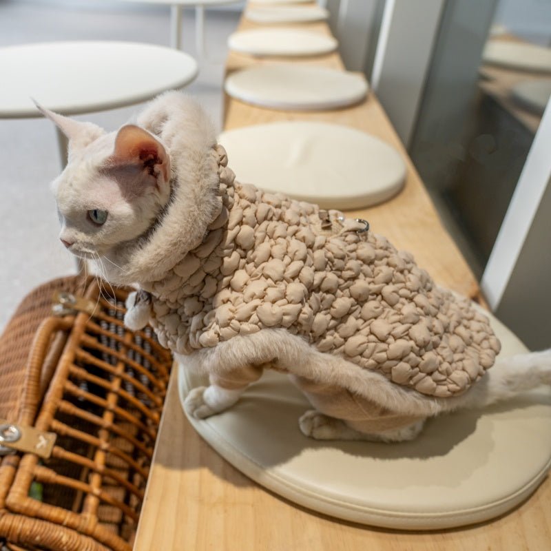 Cape Winter Cotton Coat Devon Sphynx Cat Clothes - PIKAPIKA